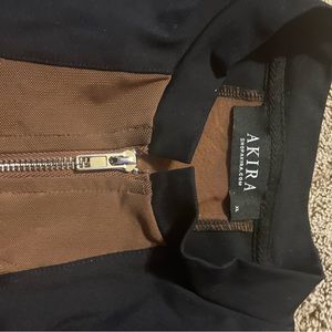 2tone black bodysuit